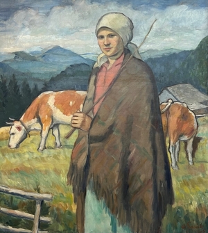 Oldřich Lasák (1884 - 1968) - Na pastvine pod Tatrami (veľký formát)