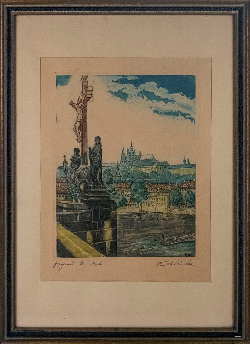 Emil Wänke (1901–?) | Pohled na Pražský hrad z Karlova mostu