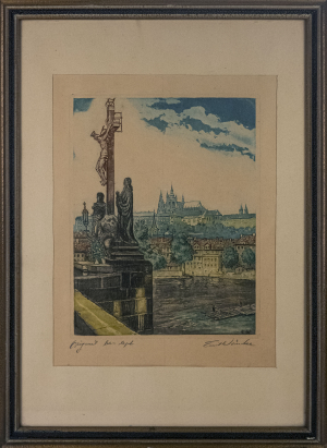 Emil Wänke (1901–?) | Pohled na Pražský hrad z Karlova mostu