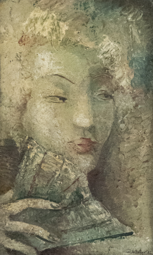 Alexander Konstantinović Orlov (1899–1979)
Орлов, Александр Константинович | Hlava ženy s vějířem