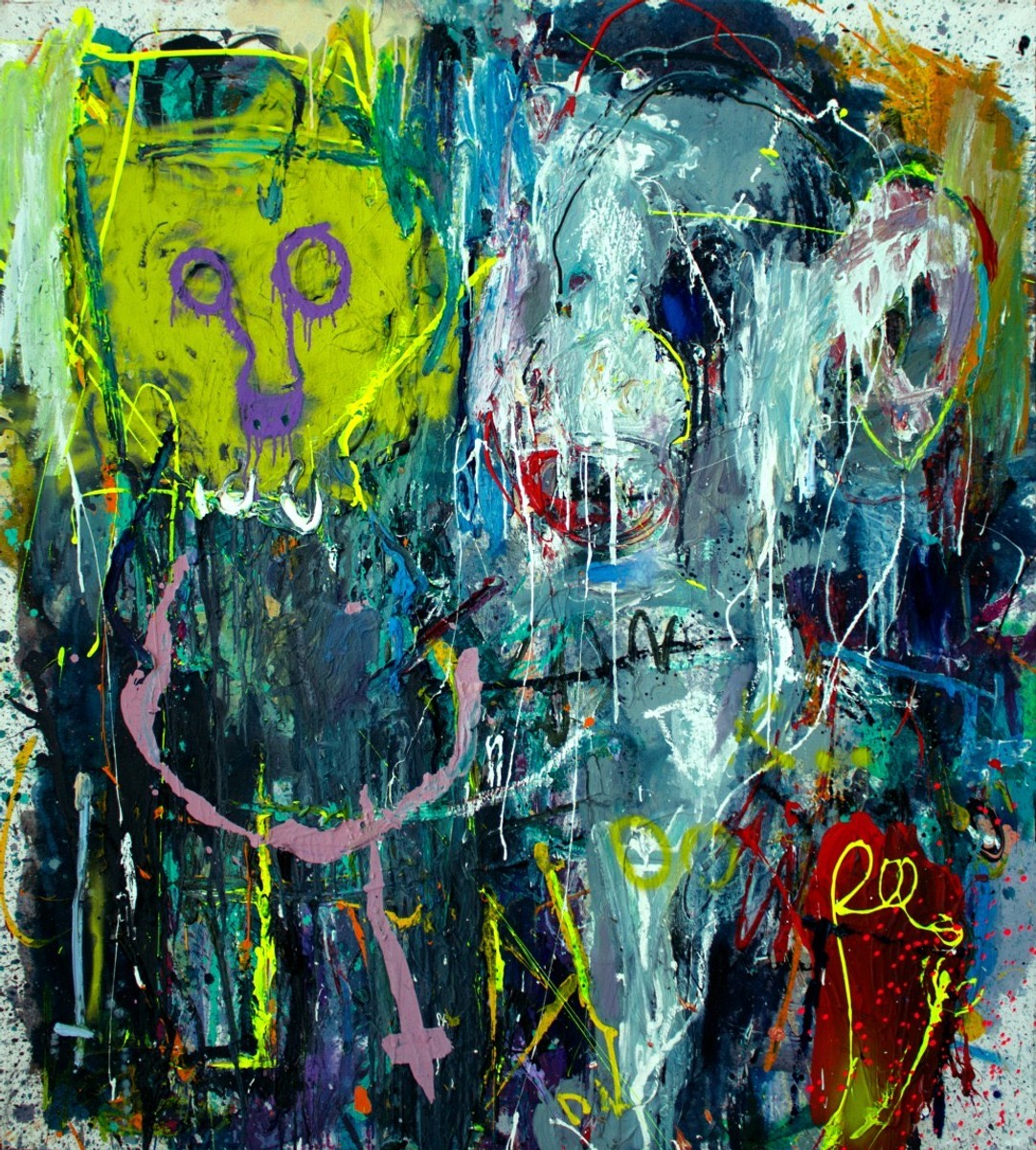 Trantina Dan, Opice venčí psa, 180 x 150 cm