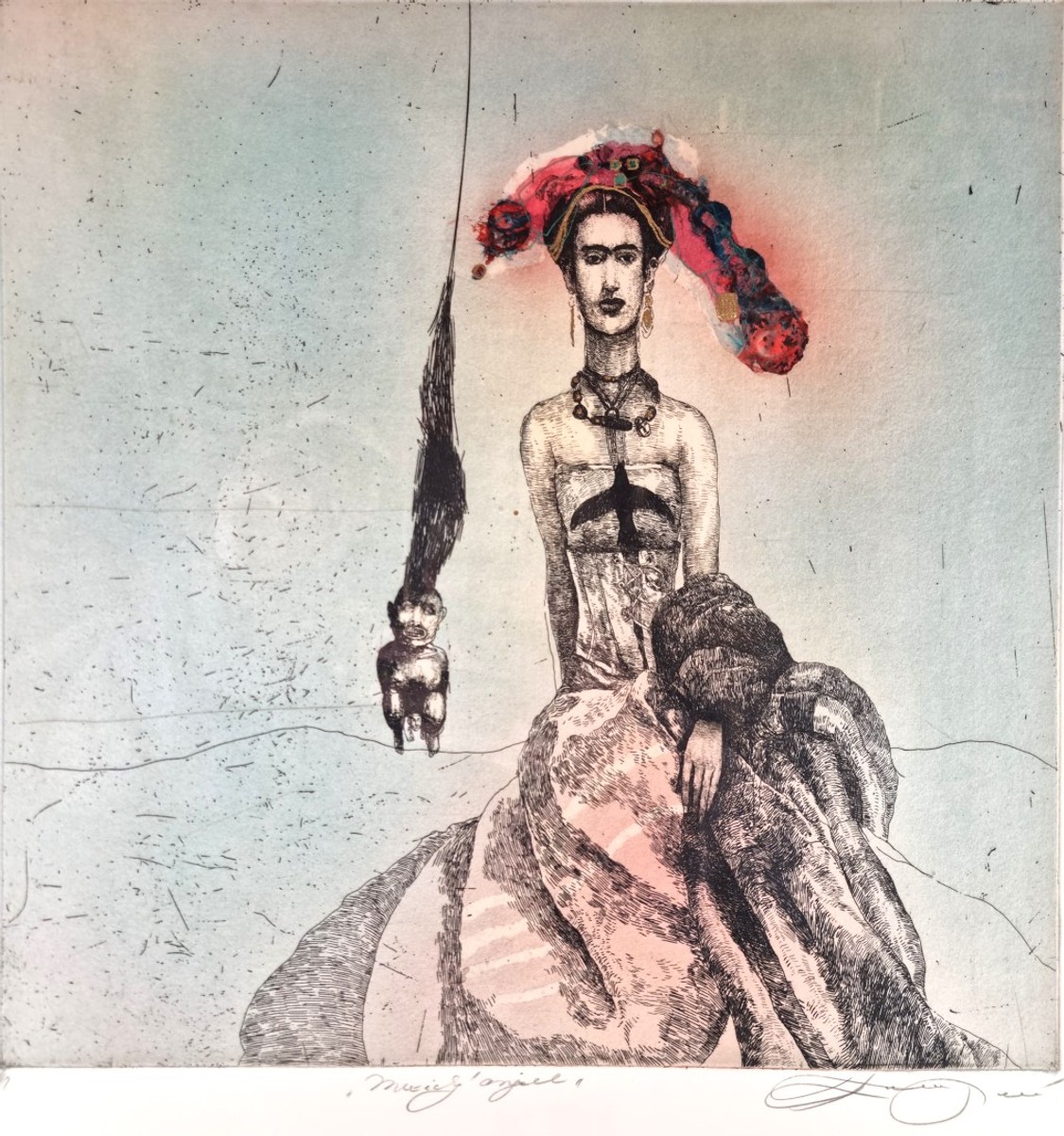 Vavrová Katarína, Mexický anjel, 43 x 41 cm