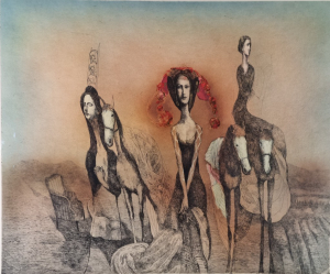 Vavrová Katarína, Navždy daleko, 70 x 61 cm