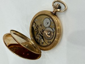 Pánské zlaté hodinky 14K tříplášťové