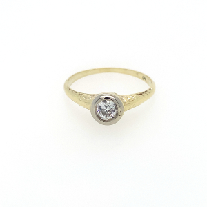 Prsten s diamantem | 0,25ct. | Praha 1920