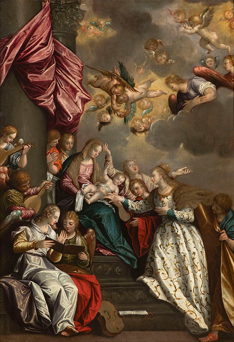 Denys Calvaert, called “Dionisio Fiammingo”, 1540 Antwerp – 1619 Bologna
MYSTICAL MARRIAGE OF SAINT CATHERINE
