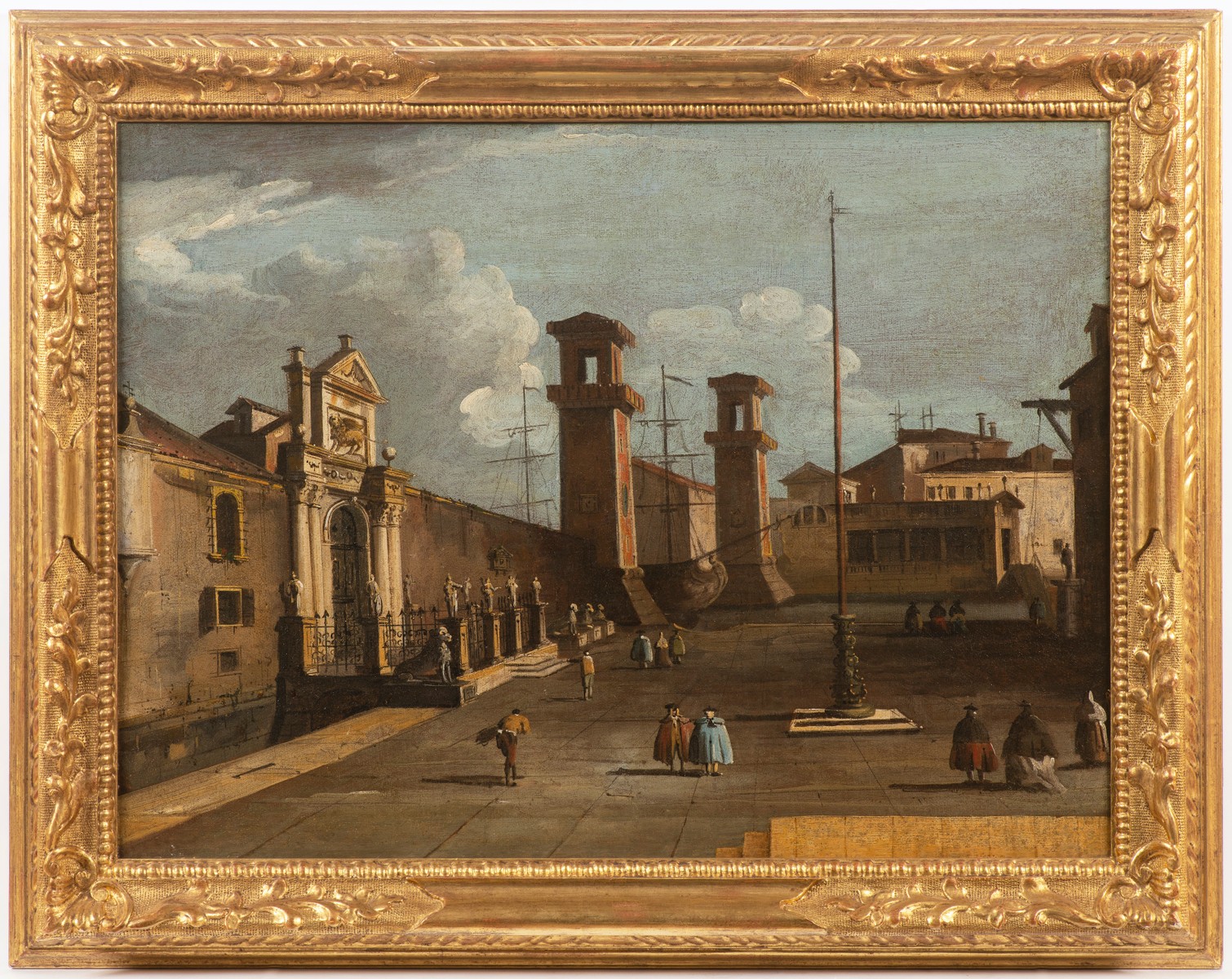 Francesco Tironi (around 1745 Venice – 1797 Bologna), View Of The Towers Of The Arsenal In Venice