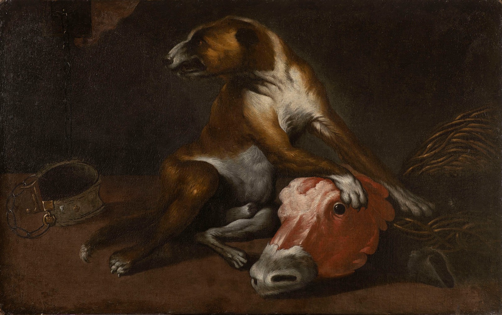 Frans Snijders (1579-1657) - Copy 17th century, A Dog with a Calf's Head