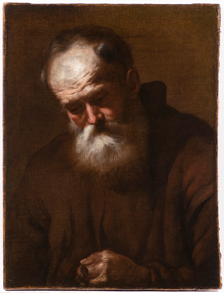 Italian Master 17th century, Portrait of an Elderly Monk.