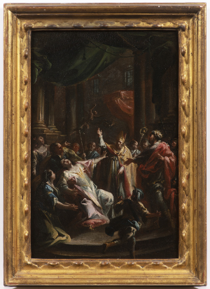 Francesco Monti (1685 – 14 April 1768), Saint Geminianus Exorcising Devils from the Daughter of the Emperor of Constantinople