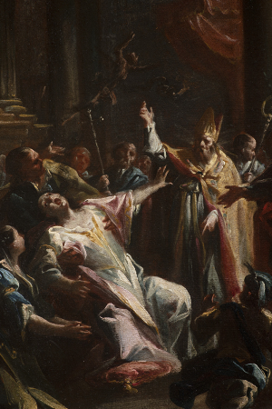 Francesco Monti (1685 – 14 April 1768), Saint Geminianus Exorcising Devils from the Daughter of the Emperor of Constantinople