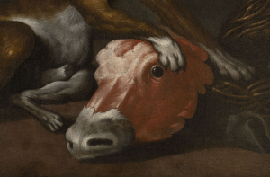 Frans Snijders (1579-1657) - Copy 17th century, A Dog with a Calf's Head