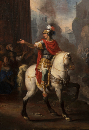 Johann Heiss (1640 – 1704), Marcus Curtius before a Jump into the Abyss.