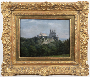 19th Century Painting, Landscape with Castle