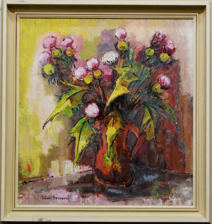 VOVSOVÁ Věra (1912-1998): Kytice bodláků ve džbánu.