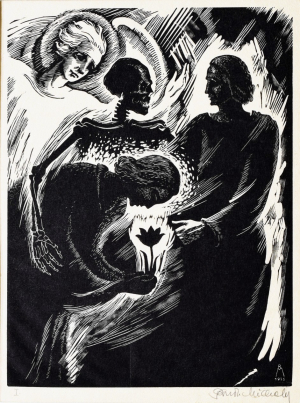 MICHALIK Rudolf (1901-1993): Tanec smrti, čtyři grafické listy.