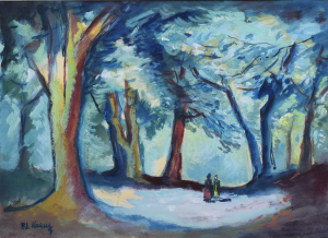 KRAUS František Josef (1904-1976): Procházka pod vysokými stromy.