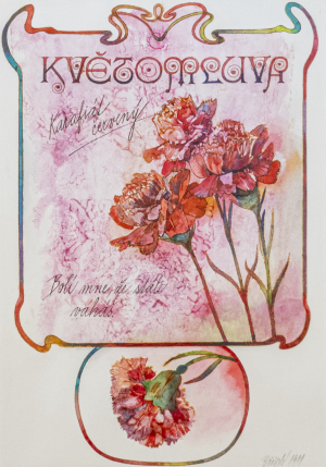 Jaroslava Bičovská (*1945) | Květomluva – Karafiát červený