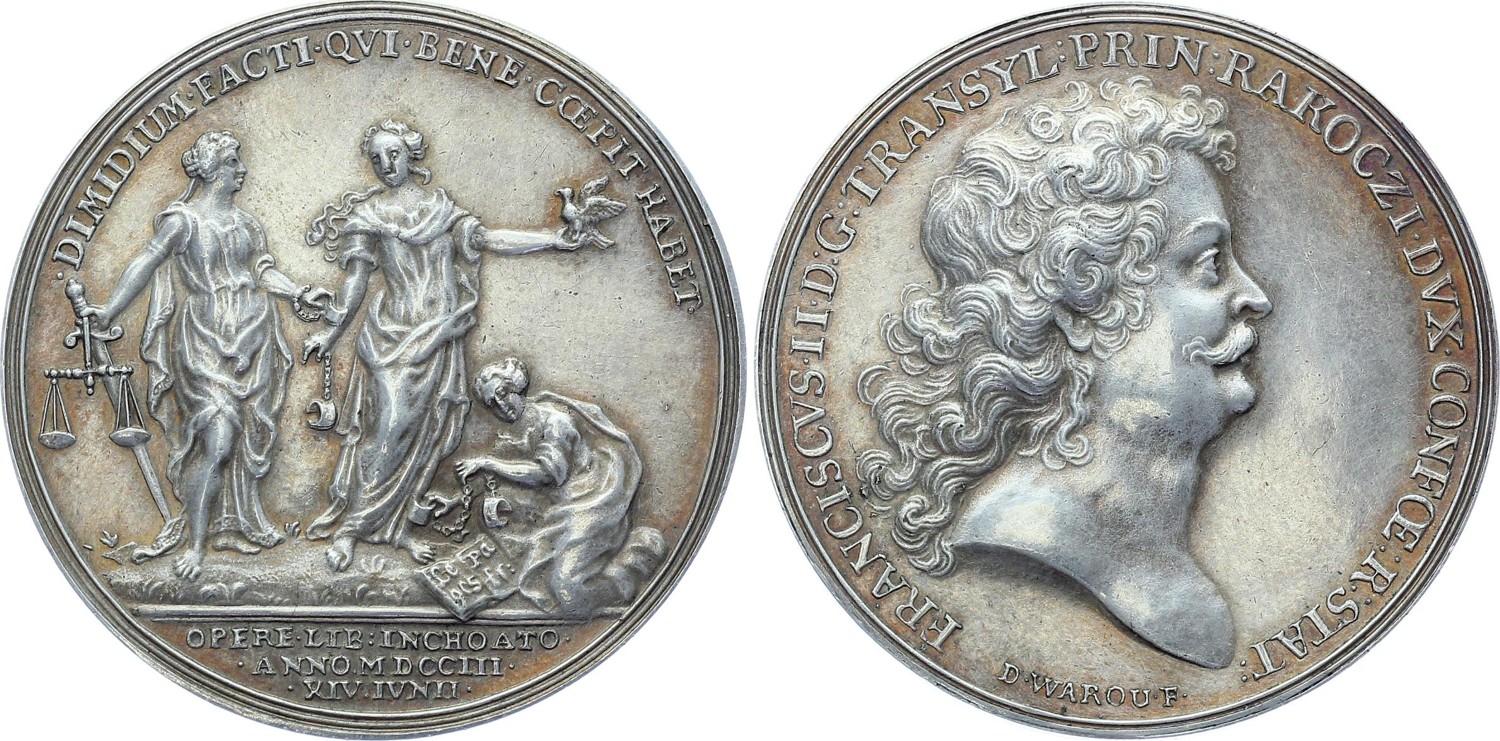 Austria Medal Franz II Rákóczi 1703 RR