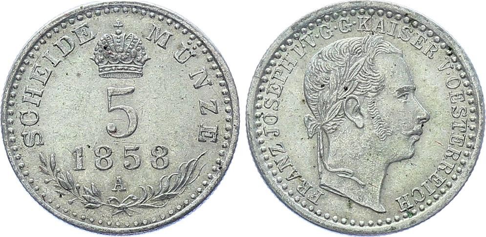 Austria 5 Kreuzer 1858 A