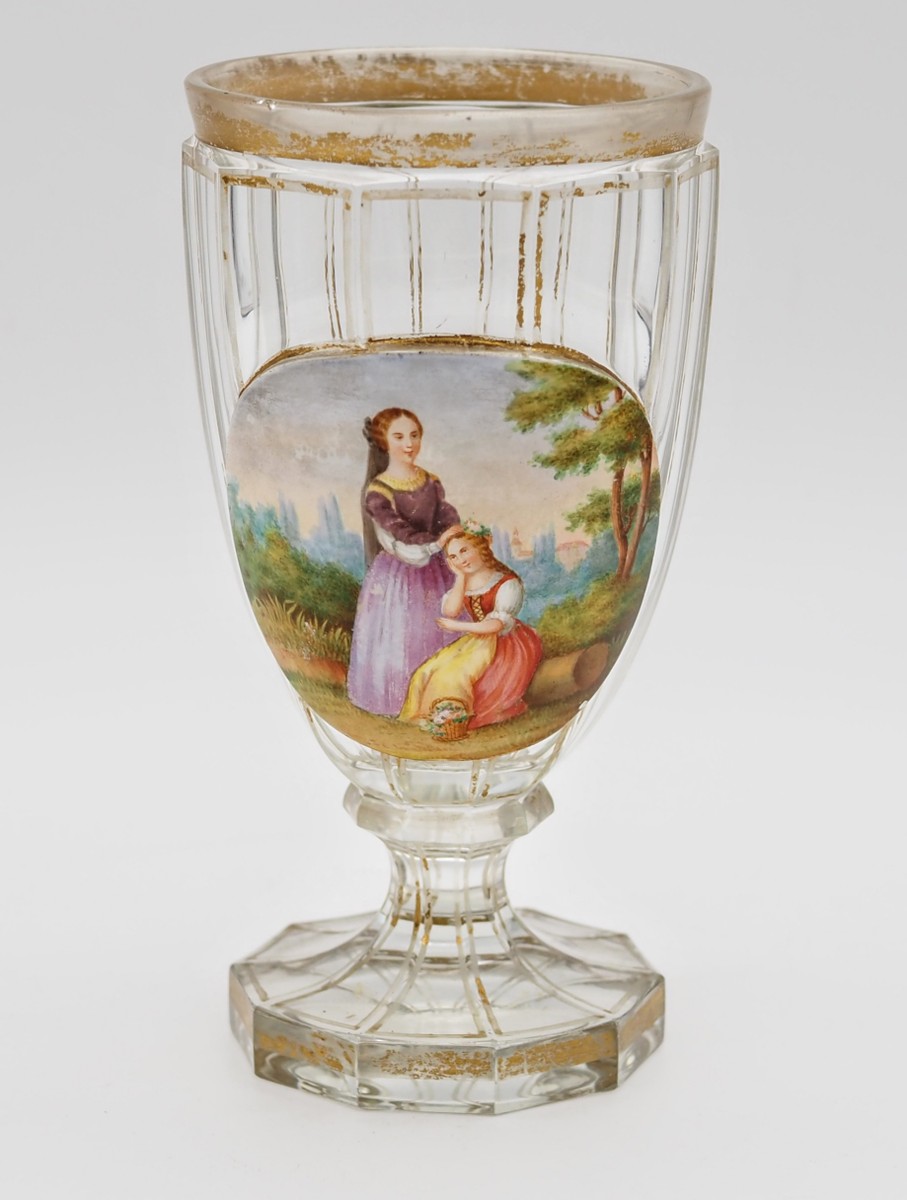 Malovaná sklenice Biedermeier