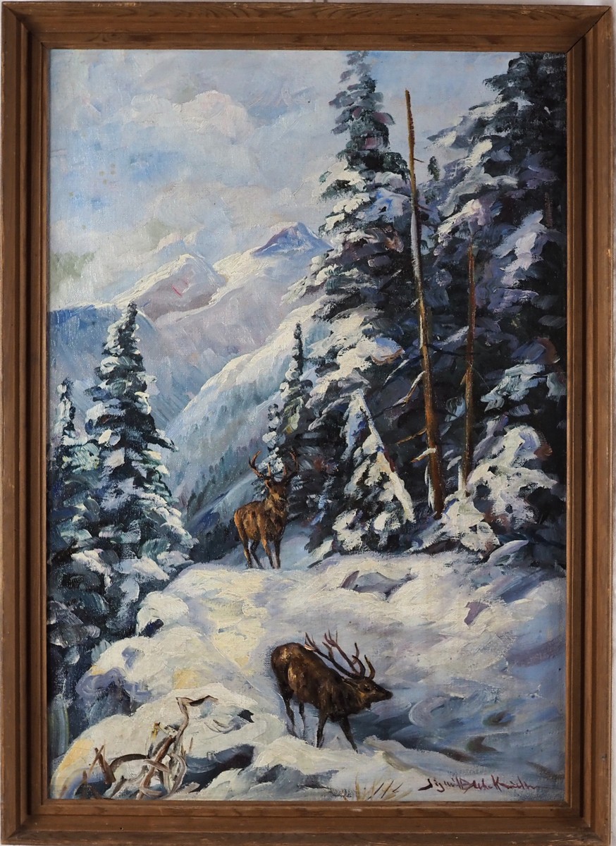 Nečitelná signatura – Zima v horách