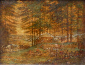JAROSLAV HONZÍK (1870-1954) - VOJENSKÝ TÁBOR ZA TŘICETILETÉ VÁLKY