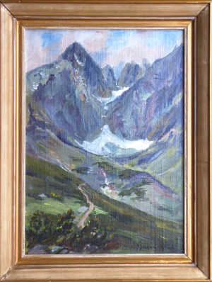 MILENA ŠIMKOVÁ ELGROVÁ (1898 - 1977) - HORSKÁ KRAJINA S LEDOVCEM