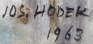 JOSEF HODEK (1888 - 1973) - ZIMA NA KOKŠÍNĚ " PRO DŘÍVÍ "