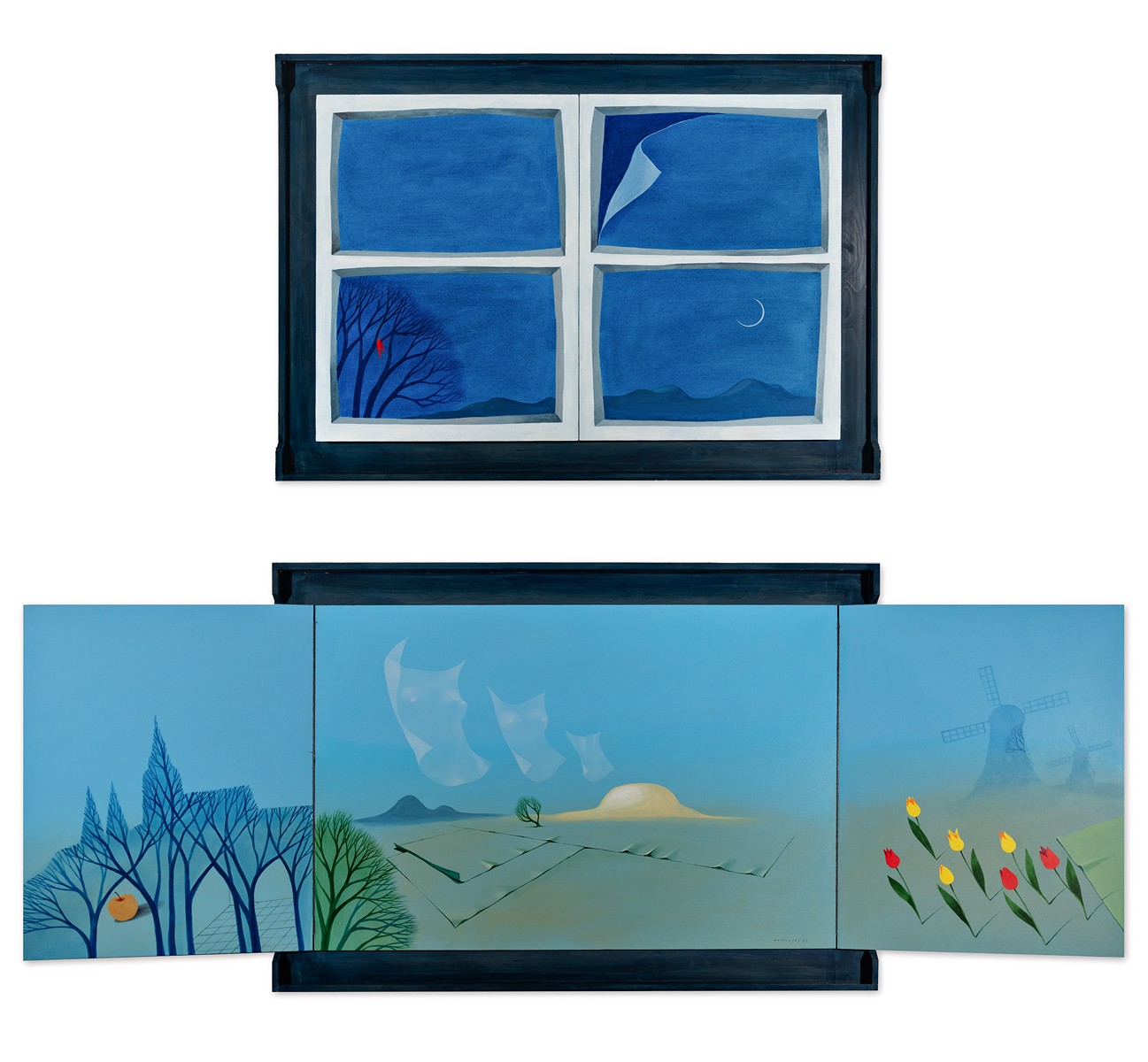 Josef Velčovský (1945) - Okno (100 x 300 cm, VELKÝ FORMÁT)
