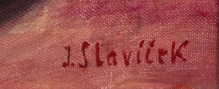 Slavíček Jan 1900-1970 - Zátiší s lahví Chianti