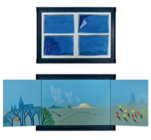 Josef Velčovský (1945) - Okno (100 x 300 cm, VELKÝ FORMÁT)