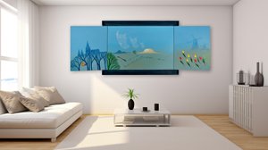 Josef Velčovský (1945) - Okno (100 x 300 cm, VELKÝ FORMÁT)