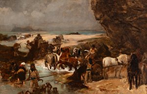 Čermák Jaroslav 1830-1878 - Život na pobřeží u Roscoffu