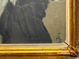 Šimon Tavík František 1877-1942 - Mladá komunikantka s dámou