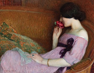 Tavík František Šimon (1877 - 1942) - Dívka s růží