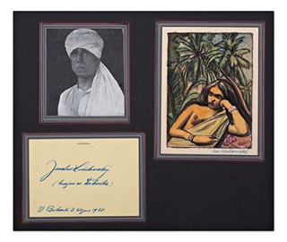Hněvkovský Jaroslav 1884-1956 - Cejlonské děvče a autogram