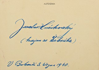 Hněvkovský Jaroslav 1884-1956 - Cejlonské děvče a autogram