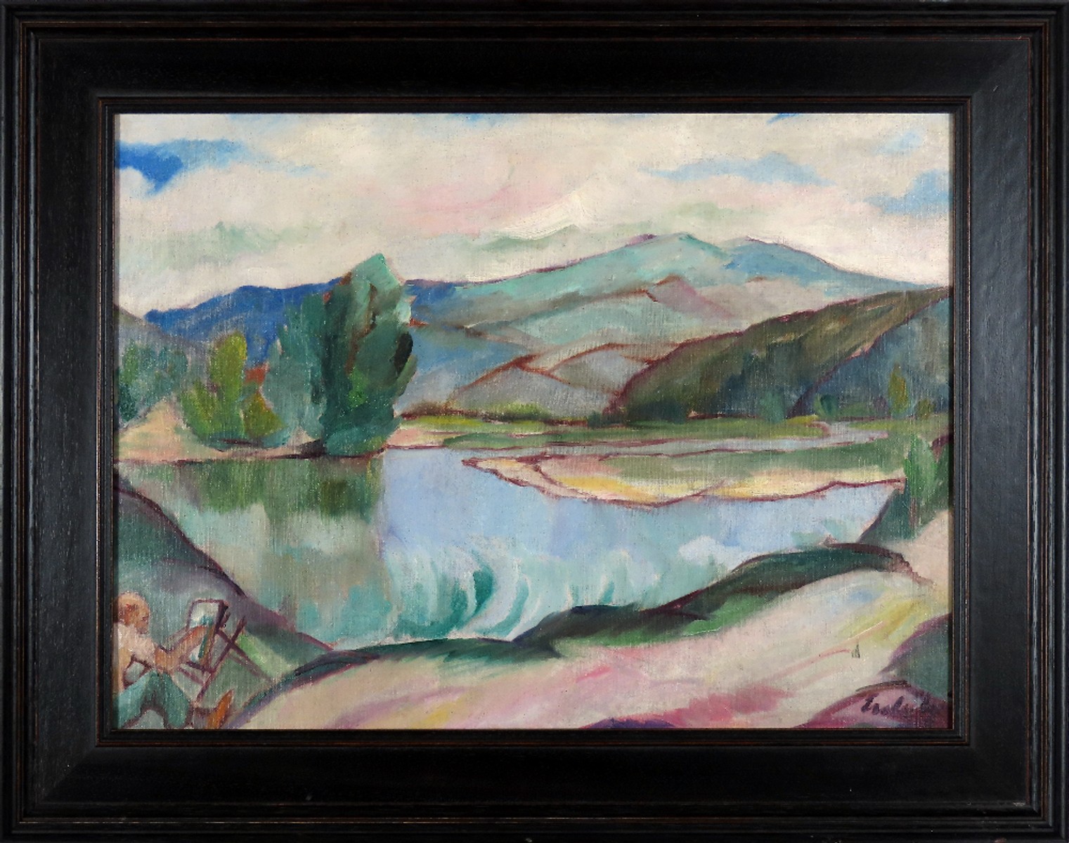 Vojtěch Erdélyi (1891 - 1955) - Krajina s maliarom