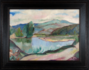 Vojtěch Erdélyi (1891 - 1955) - Krajina s maliarom