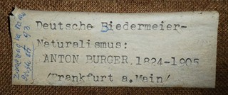 Anton Burger (1824 - 1905) - PORTRÉT DÍVKY V ČERNÉM KLOBOUKU