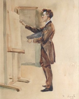 KAREL AUGUSTA (1883-1974) - V MALÍŘSKÉM ATELIÉRU AKADEMIE