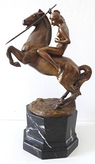 AMAZONKA NA KONI - HANS KECK (1875-1941)
