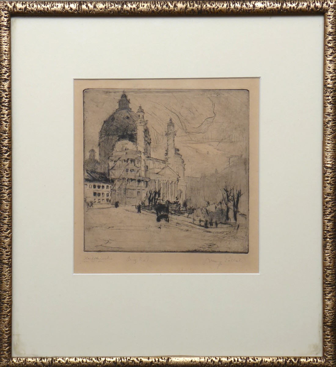 MAX POLLAK (1886-1970) - KARLSKIRCHE VE VÍDNI