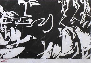 FRANTIŠEK KUPKA (1871-1957) - BÍLÉ RYTMY NA ČERNÉ