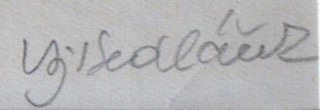 VOJTĚCH SEDLÁČEK (1892-1973) - KRAJINA S POSTAVAMI A KOŇSKÝM POVOZEM