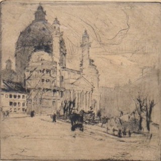 MAX POLLAK (1886-1970) - KARLSKIRCHE VE VÍDNI