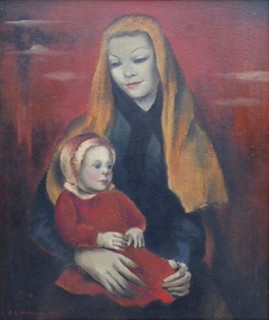 BOHUMIL STANISLAV URBAN (1903-1997) - MATKA S DÍTĚTEM