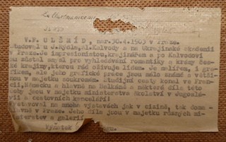 VÁCLAV FRANTIŠEK ULŠMÍD (1903-1985) - ZA HARTMANICEMI