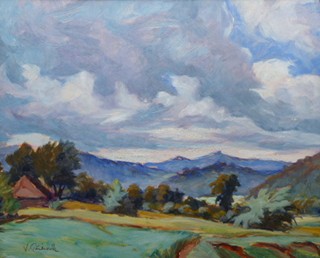 VÁCLAV PŘÍHODA (1888-1941) - KRAJINA S VYSOKÝM NEBEM